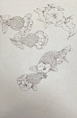 白描金鱼的画法