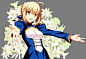  - 164036 blonde_hair fate_stay_night green_eyes saber takeuchi_takashi transparent vector.jpg (3500×2385)