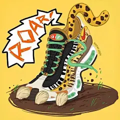 球鞋 插画 耐克 阿迪达第 匡威