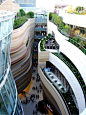 Adding park space to a large urban area, Namba Parks, Osaka, Japan