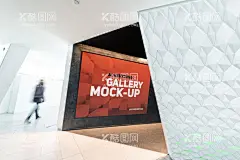 展览海报样机  - 源文件下载【酷图网】楼梯广告样机,巨幅海报样机,室外大型海报,展览展会海报,展览展会样机,海报样机