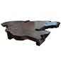 Walnut Slab Coffee Table by Richard Patterson USA Circa 21st century For the past 30 years R. Patterson has been creating timeless pieces.Today he continues to search for the most elegant and refined design solutions through a process of subtraction, dist