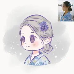 大眼Q版手绘头像卡通漫画形象设计定制作真人照片logo情侣-淘宝网