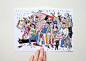 Birthday cards project : Project of two birthday cards made for a competition. The yellow one won the 3rd prize in the competition "Ilurodziny" by Papierowy dizajn (tu) and Element Talks (tu) in Warsaw on April 2017.
