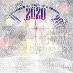 2020,贺卡,新年前夕,雪,大风雪,钟,闪亮的,事件,彩色背景,风