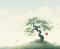 苹果树，书法风格，任天堂，陶艺家故事家