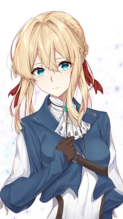 宝石般的蓝眸：薇尔莉特精品壁纸插画