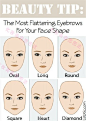 【眉毛与脸型】记住眉毛的弧度大小是跟脸型有关的，不是所有眉毛都适合。