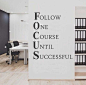 Focus Workplace Definition Motivational Office Decal Vinyl Wall Lettering Wall Quotes