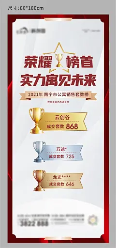 地产销冠销量排名长图海报-源文件-采灵感-cailinggan.com