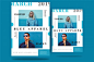 蓝色时尚传单海报可编辑易变色设计PSD素材平面模板下载 Bleu Flyer