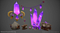 Draenei Crystal Mining, Ashleigh Warner : Prop art from World of Warcraft: Warlords of Draenor.  
©Blizzard Entertainment
