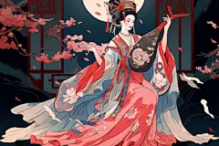 角色行当传统戏剧角色人物元素插画