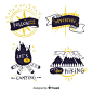 Collection De Logos D'aventure Dessinés à La Main Vecteur gratuit