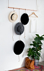 DIY HANGING COPPER HAT RACK « a pair & a spare:
