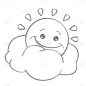 简笔画-太阳拟人元素贴纸