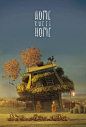 「 温暖的房子｜Home Sweet Home」由Pierre Clenet、Alejandro Diaz 、Romain Mazevet and Stéphane Paccolat制作，Supinfocom阿尔勒出品。 故事讲述了一幢房子逃离它所生活的小区，外出旅行的故事。中间它先后遇上一幢垂垂暮年的老房子和一幢小房子，在寻找新家园的路途上，它们一起经历了各种艰辛或快乐的故事，结局治愈下带着些微伤感。 动画画面清新，色彩绚烂而恰到好处，烘托出整个故事。冒险中场景的切换，风暴时房子们的神态，都描绘得栩栩如