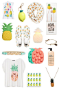 Pineapple and lemons summer accessorizes