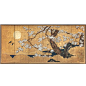 Japanese Screen Gold on Gold, Cherry Blossoms with Sun | From a unique collection of antique and modern paintings and screens at https://www.1stdibs.com/furniture/asian-art-furniture/paintings-screens/: 