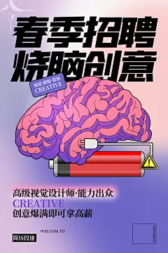 简约创意招聘海报设计