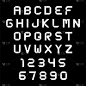 字母和数字折纸风格