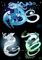 400张欧美长条龙族CG插画图片可爱浪漫优雅动物人兽怪物怪兽角色-淘宝网