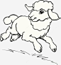 羊的简笔画png免抠素材_新图网 https://ixintu.com 简笔画 卡通羊 奔跑