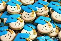 graduation cookie inspiration.考试毕业季学士帽，学士服，毕业证书等饼干灵感集，宝宝们加油！