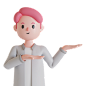 Man presenting something男