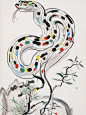中国水墨画十二生肖