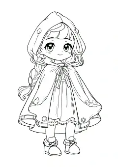 Q版人物 卡通绘画 元气少女  动漫高清线稿 线描图  二次元人物设计 可爱头像 全身立绘  绘画练习素材