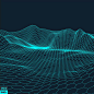 @WANG-夢
[美惠资源]科技蓝色背景曲线高山网格线条海报AI设计素材-淘宝网