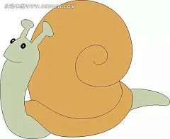 手绘一双绿豆眼的小蜗牛插画|动物|动物图片|卡通动物|卡通画|卡通形象|免费下载|矢量素材|手绘|蜗牛