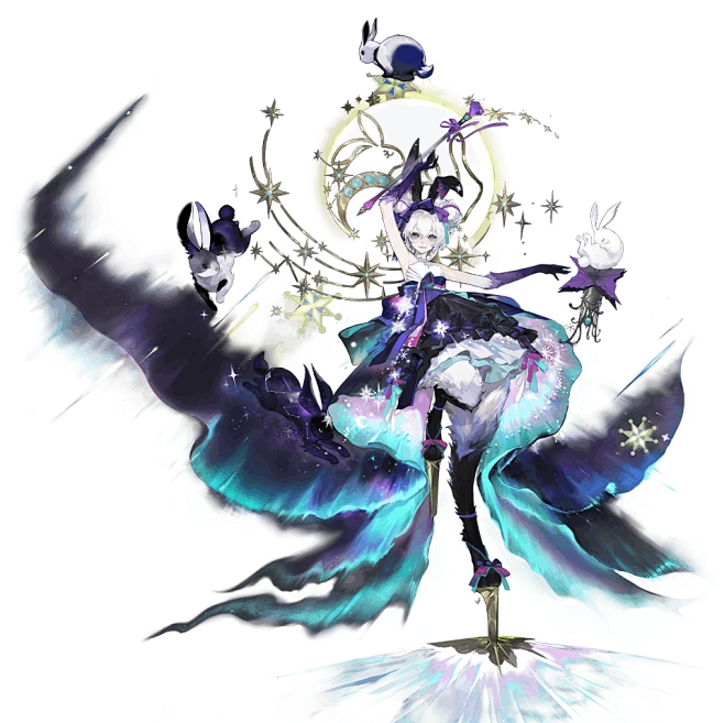 《阴阳师》流光追月神典藏皮肤·银阙极光-花瓣网