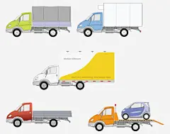 货车拖车矢量图免抠素材_新图网 https://ixintu.com 创意设计 卡车 广告 拖车 海报 货车 矢量图