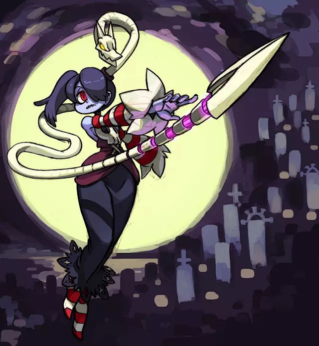 凌辱美少女丨画面好温馨故事超鬼畜的游戏骷髅女孩skullgirls