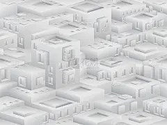 立体主义风格的等距无缝图案