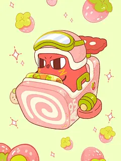 潮玩壁纸 | 芝芝莓莓红豆卷 - 小红书