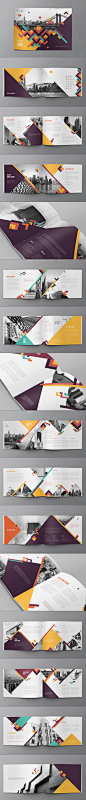 三角布局 Colorful Pattern Brochure by Abra Design, via Behance: 