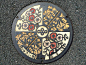 Beautiful Japanese Manhole Covers -- apparently each city has its own manhole cover design, beautiful!!