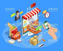 ai矢量线上购物插画  - 源文件下载【酷图网】扁平人物,线上购物,扁平电商,快捷购物,扁平插画,广告设计,外卖,跑腿公司,促销,超市派送,无接触配送,足不出户,在线下单,网购海报,网购广告,送货上门,微信下单,微信促销,网点促销,分销,手机购物,手机下单,APP广告,创意生活海报,便捷掌上生活,线上百货店,物流,超市,网购,扁平风,25D插画
