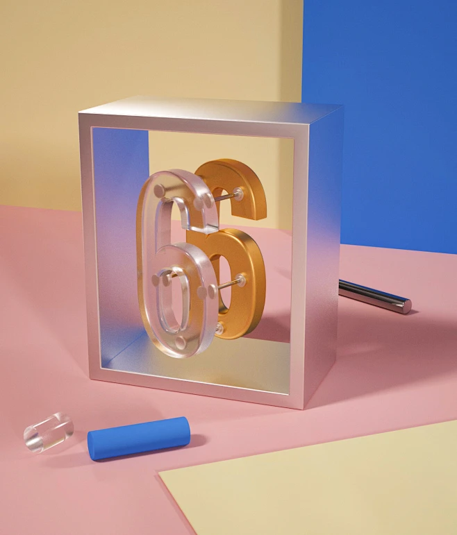 c4d 数字-花瓣网