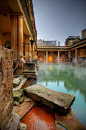 罗马浴场在巴斯，英国