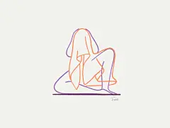 Tote-手绘速写人像插图---酷图编号1288410
