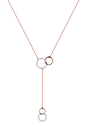 Prism Jewel Linked Circle with Linked Circle Drop Lariat Necklace with Chain #PrismJewel #Chain