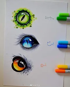 手绘各种表情眼睛
,
漫画人物插画师
,
lighanesartblog ​​​​