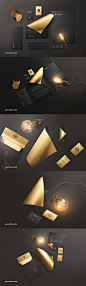 Mockup 高端高品质品牌质感VI场景名片档案黑金样机_VI样机_乐分享素材网_psd素材_平面素材_png素材_免费素材_素材共享平台