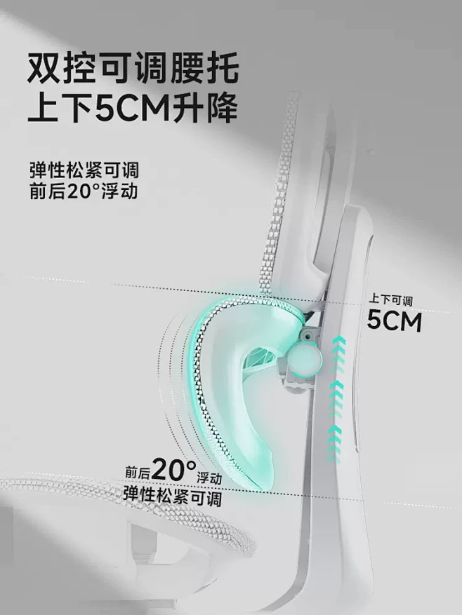 【美国】人体工学椅子久坐家用电竞电脑椅靠...