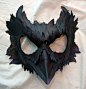 假面具RESERVED for Andrea --Made to Order-- Mormont's Raven Leather Cosplay Mask, Game of Thrones Inspired. $195.00, via Etsy.: 