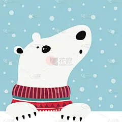 可爱的,贺卡,熊,冬天,毛衣,泰迪熊,雪,动物,绘画插图,卡通